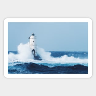 Old Lighthouse In The Storm Sticker